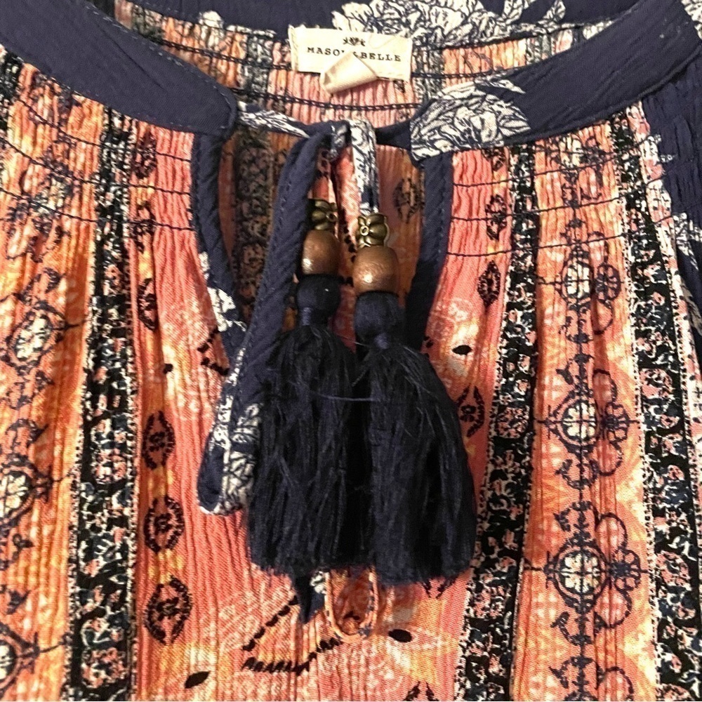 MASON & BELLE Bohemian Floral Tassel Top Size XXL - Picture 6 of 9